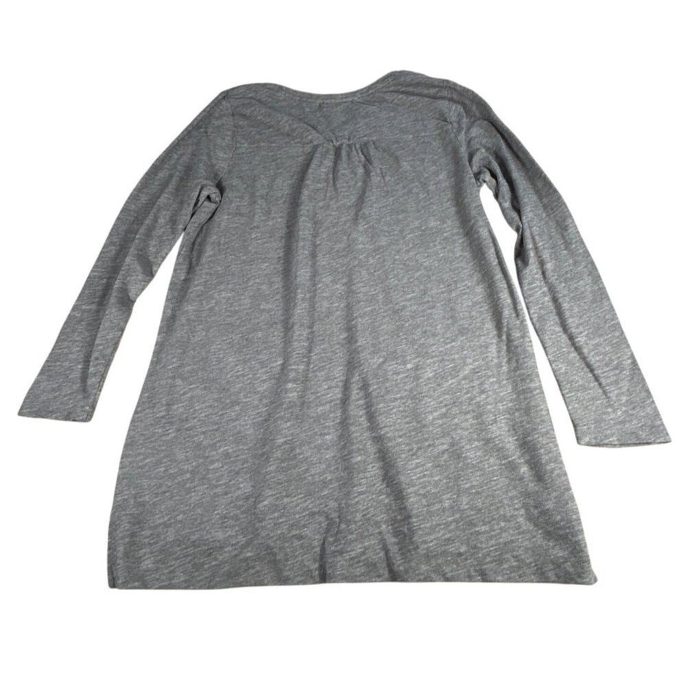 J Jill Long Sleeve Tunic Pullover Gray Shirt Women's Sz L TALL Cotton Stretch - Picture 7 of 8